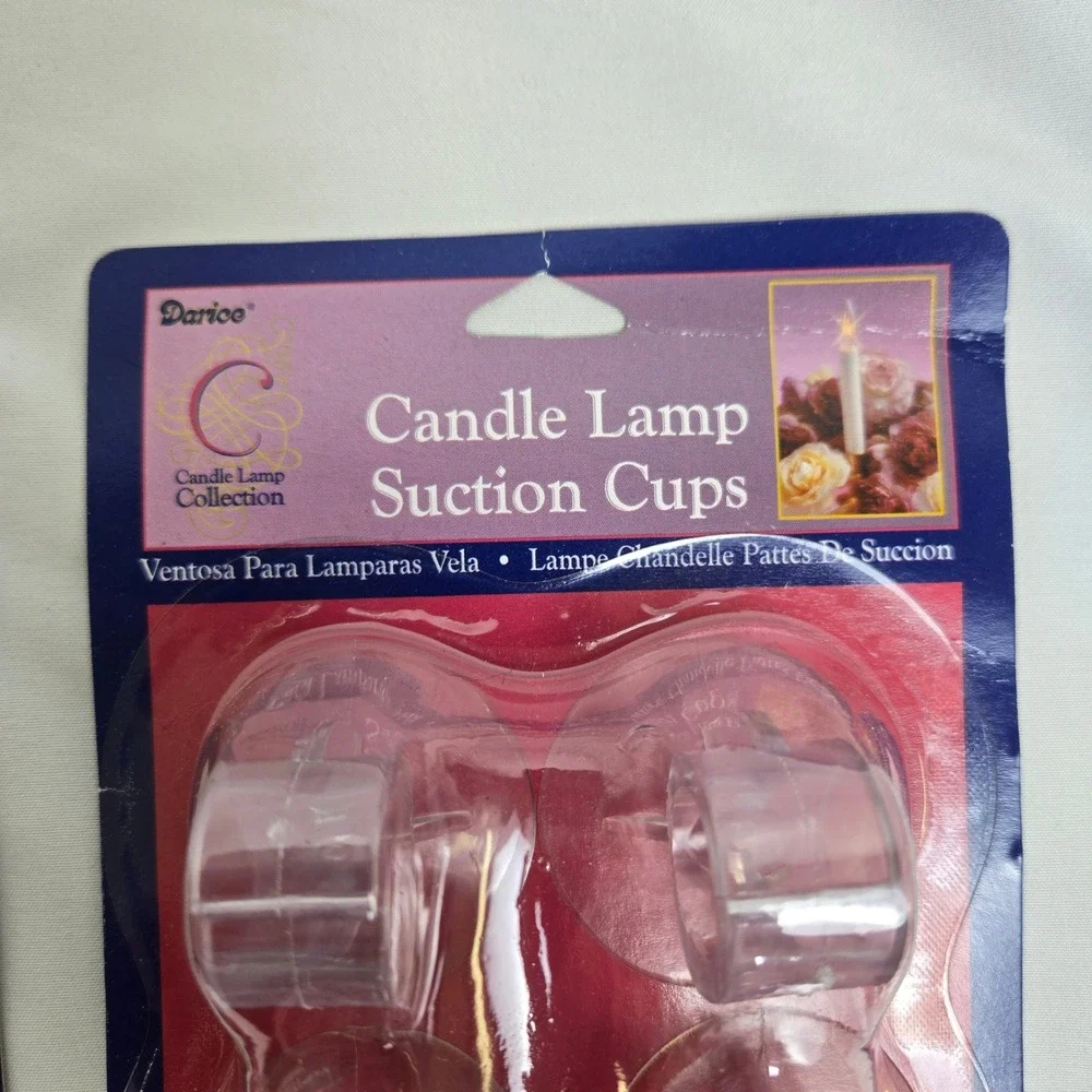 Darice Candle Lamp‎ Suction Cups NOS, 2 Packs of 6, Vintage 2005 2445-96 New
